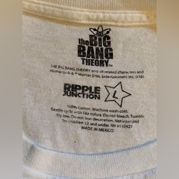 The Big Bang Theory The Friendship Algorithm White L T Shirt - Picture 3 of 5